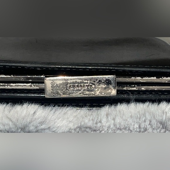 Vintage Coach Soft Black Leather Bi Fold Coin Purse Wallet Cards Bills - Picture 7 of 13